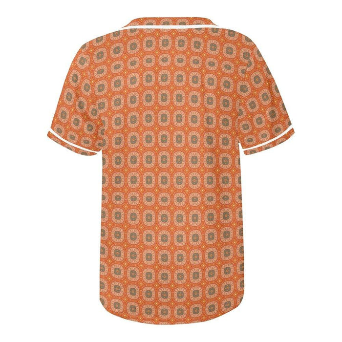 Mens African pattern shirt Brown Baseball Jersey - Natna Shop