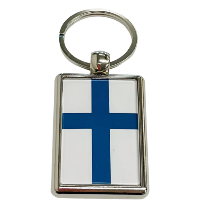 Metal Keyring, Finland flag