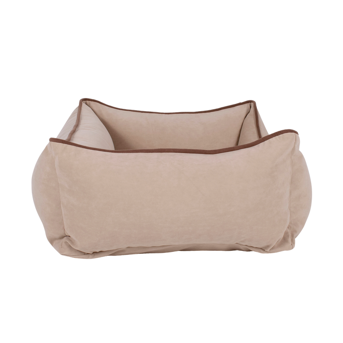 DOG-BED-MICROFIBER-LOW-PROFILE-BOLSTER-LINEN