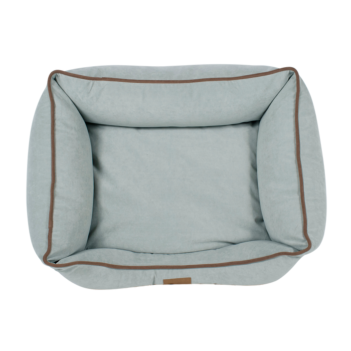 DOG-BED-MICROFIBER-LOW-PROFILE-BOLSTER-SPA-BLUE