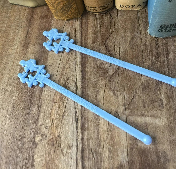 Mid Century Howard Johnson's Swizzle Sticks at Duckwells