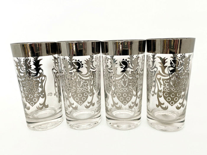 Midcentury Barware Signed Kimiko Silver Glassware at Duckwells