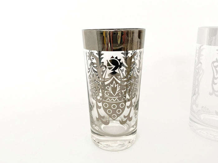 Midcentury Barware Signed Kimiko Silver Glassware at Duckwells