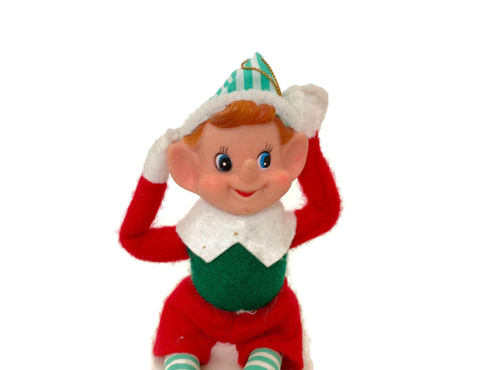 Midcentury Christmas Elf Ornament at Duckwells