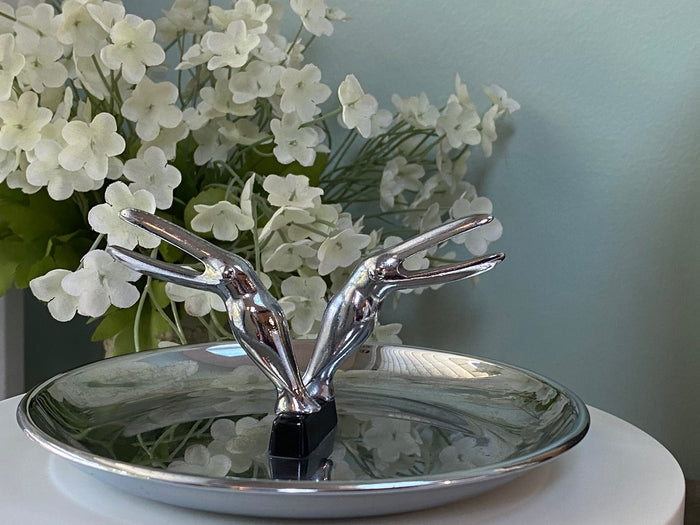Midcentury Chrome Ashtray, Pincherette by Hamilton at Duckwells
