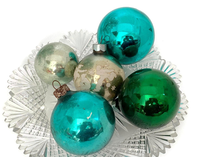 Midcentury Glass Christmas Ornaments at Duckwells
