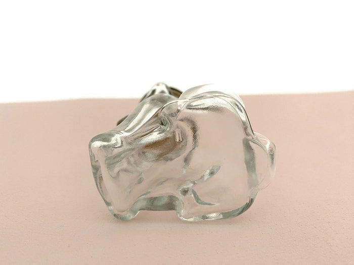 Midcentury Glass Dog Figural Bottle at Duckwells