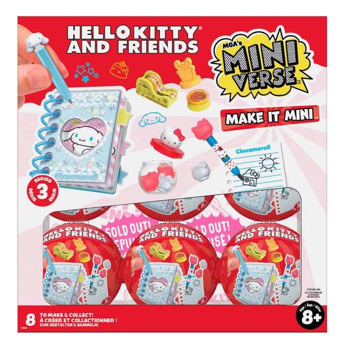 Miniverse Make It Mini Sanrio Mini Collectibles Blind Box Series Featuring Hello Kitty, Kuromi, Cinnamoroll & Keroppi