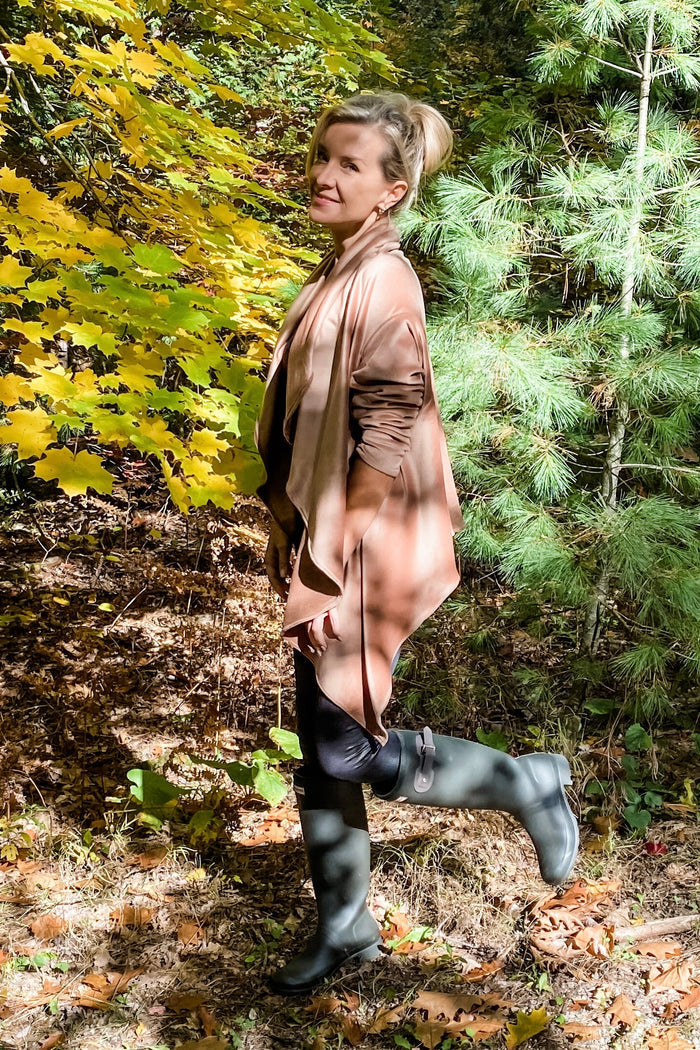 Minkey Wrap in Copper Velvet from Diane Kroe