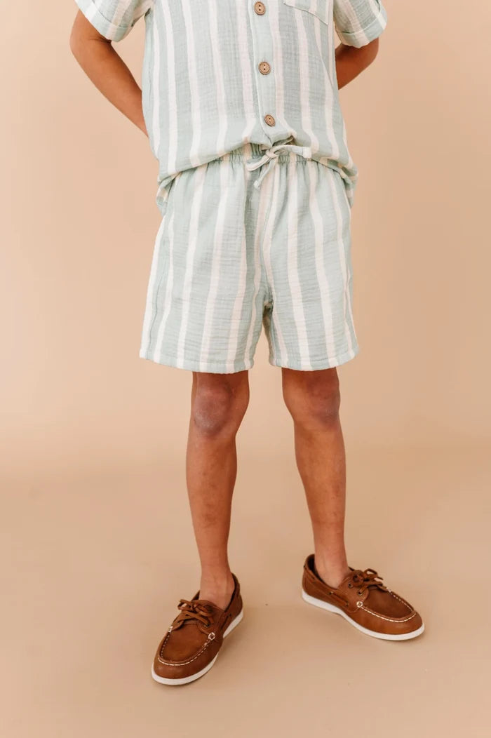 Mint Bay Stripes | LINEN SET