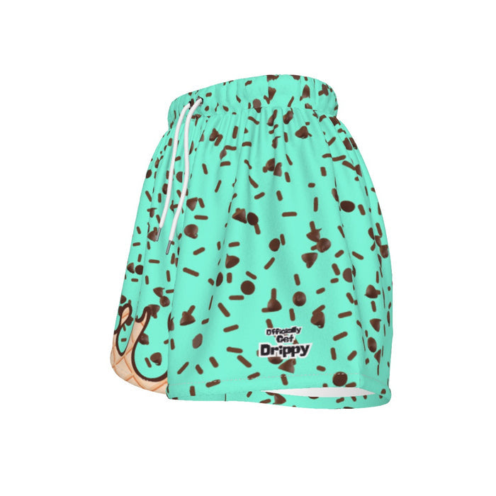 Mint Chocolate Chip Ice Cream Sport Shorts (All Sizes)