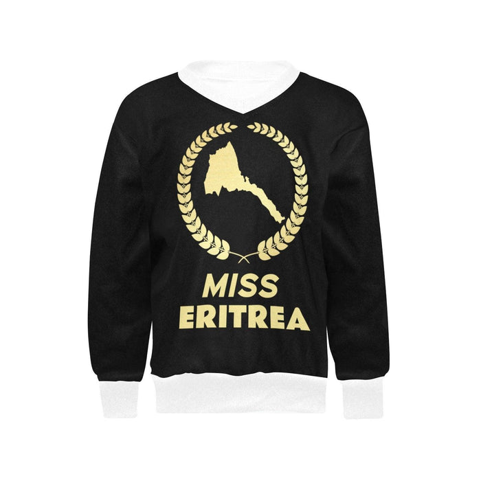 Mis Eritrea Girls' All Over Print V-Neck Sweater - Natna Shop