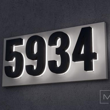 Modern Lights ABS-LN58BK 5 Inch #8 House Number Black