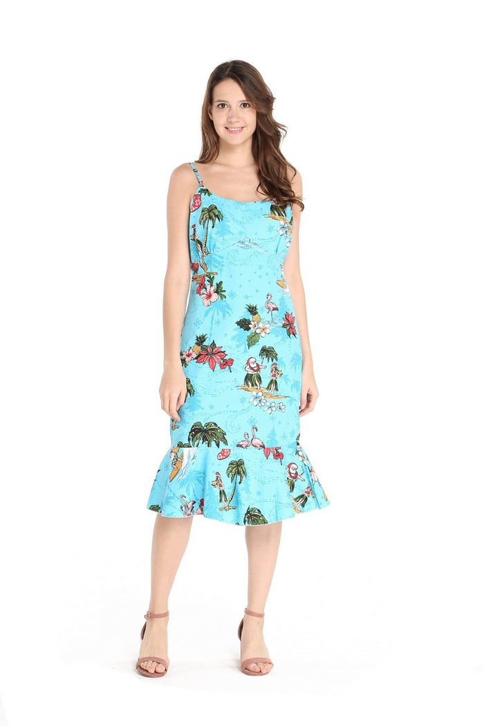 Mother Son Set in Christmas Turquoise