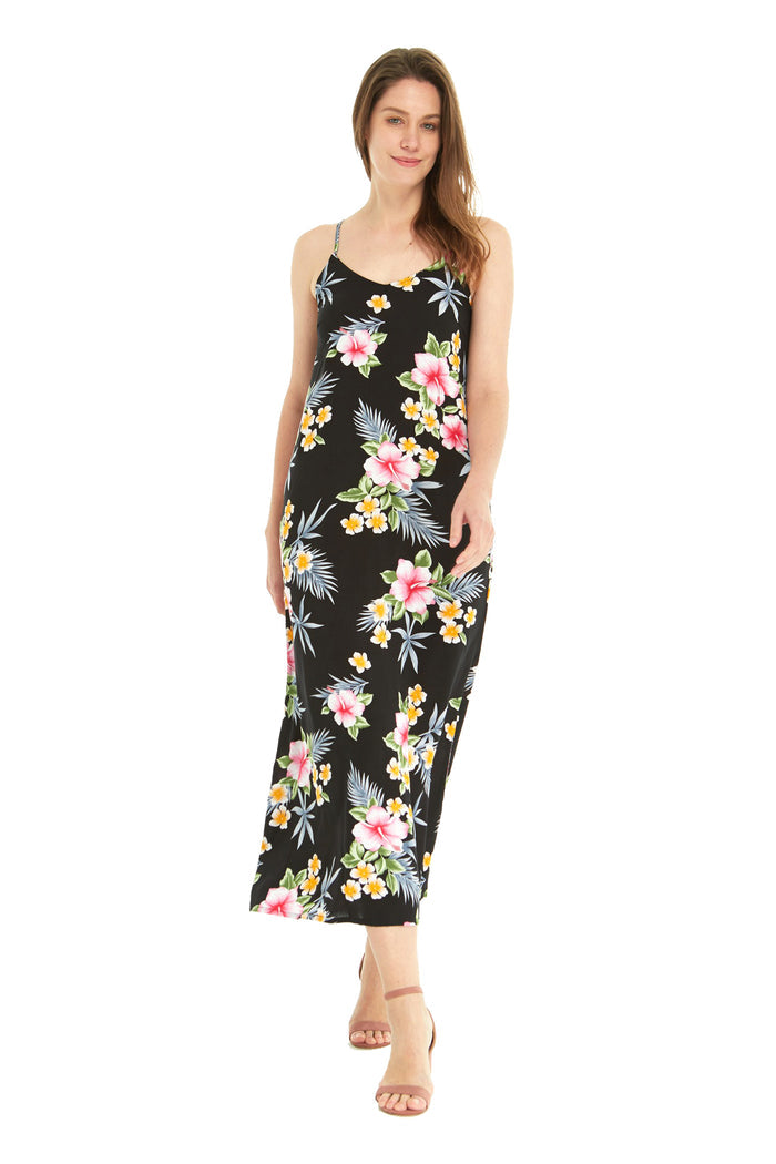 Mother Son Set in Hibiscus Black