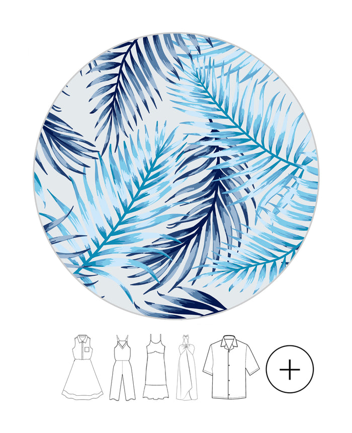 Mother Son Set in Simply Blue Leaf