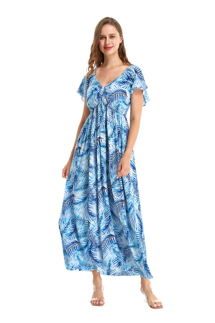 Mother Son Set in Simply Blue Leaf
