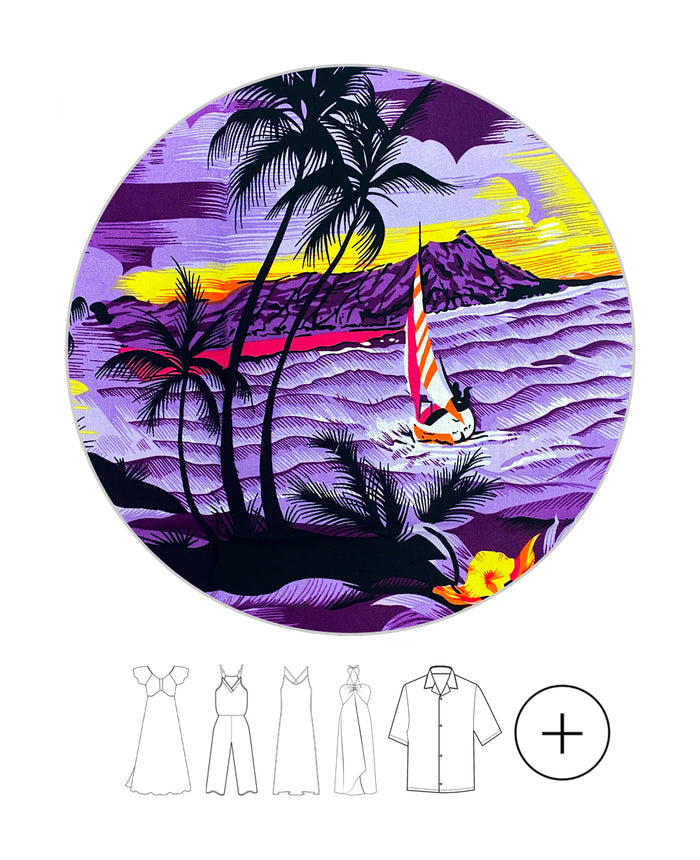 Mother Son Set in Sunset Purple