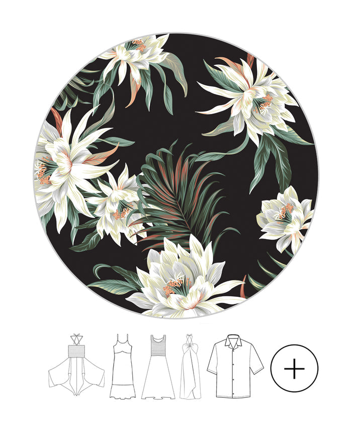 Mother Son Set in Wispy Cereus Black