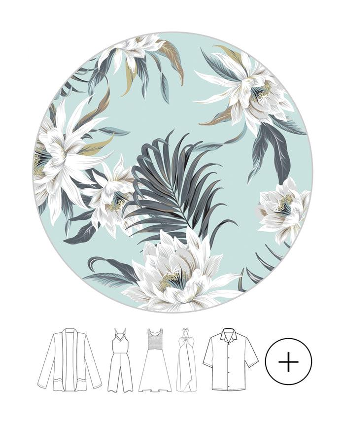 Mother Son Set in Wispy Cereus Light Blue