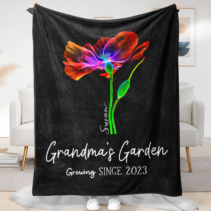 Mother’s Day Personalized Gifts for Grandma | Grandmas Garden Blanket