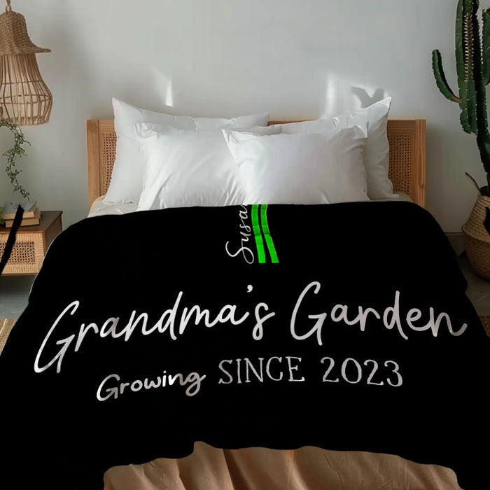 Mother’s Day Personalized Gifts for Grandma | Grandmas Garden Blanket