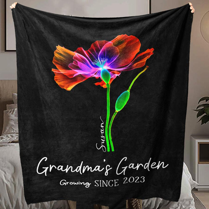 Mother’s Day Personalized Gifts for Grandma | Grandmas Garden Blanket
