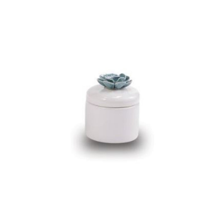 Mud Pie Succulent Citronella Candle Turquoise
