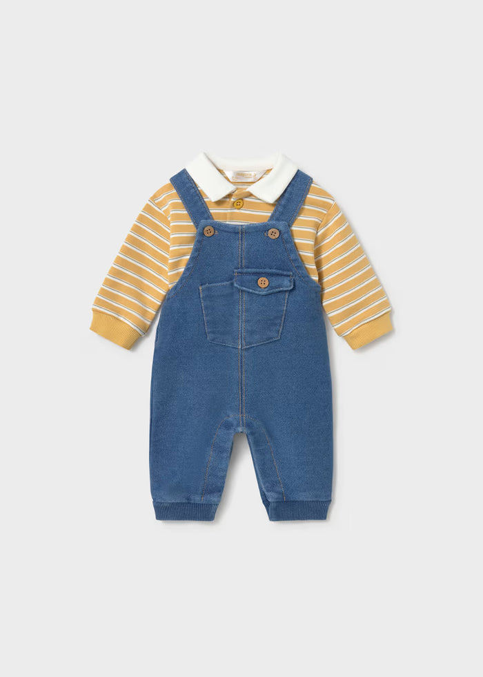 Mustard and Denim Overall Set