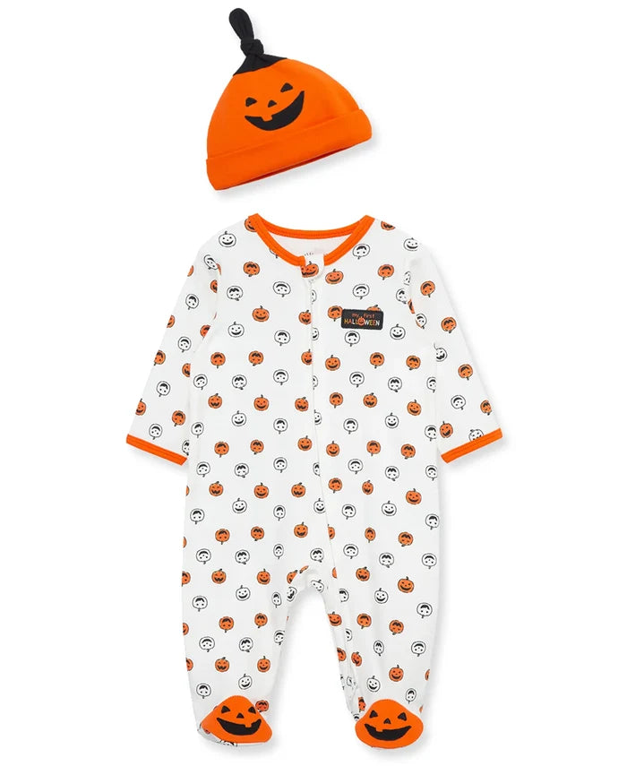 My First Halloween Footie and Hat