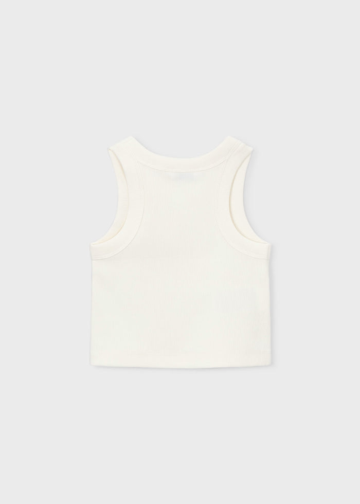 Natural Cream Studded Tank Top