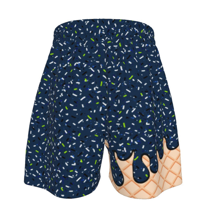 Navy and Lime Green Ice Cream Sport Shorts (All Sizes)