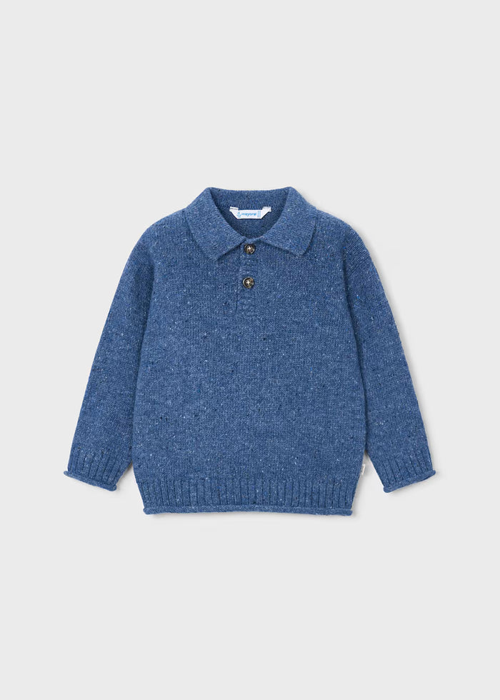 Navy Collared Cardigan