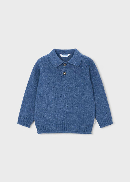 Navy Collared Cardigan