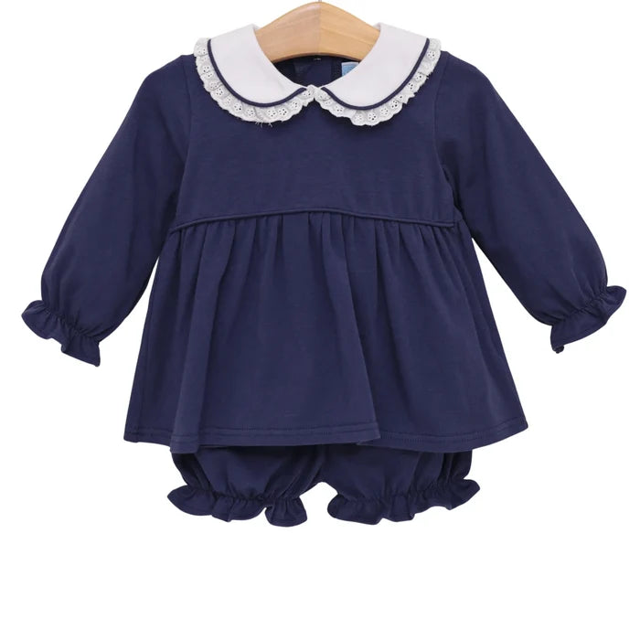 Navy Eleanor Bloomer Set