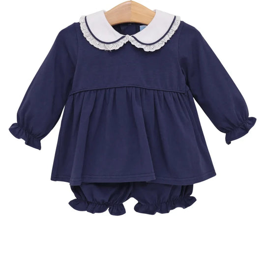 Navy Eleanor Bloomer Set