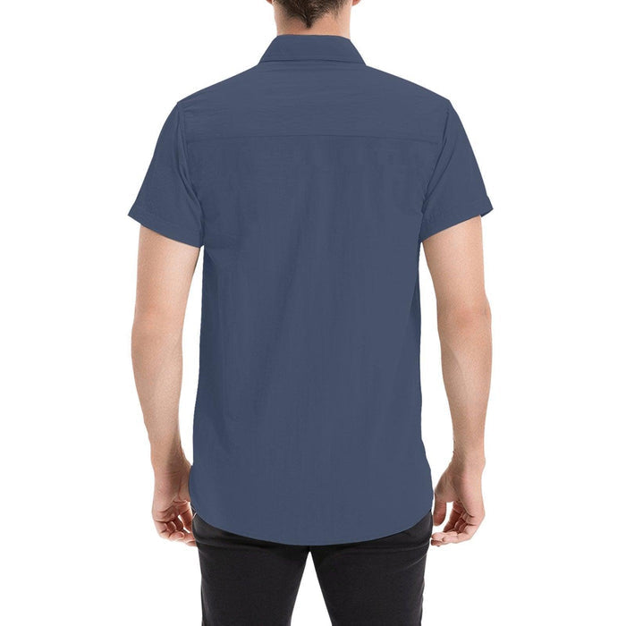 Navy Men Short Sleeve Shirt - Natna Shop