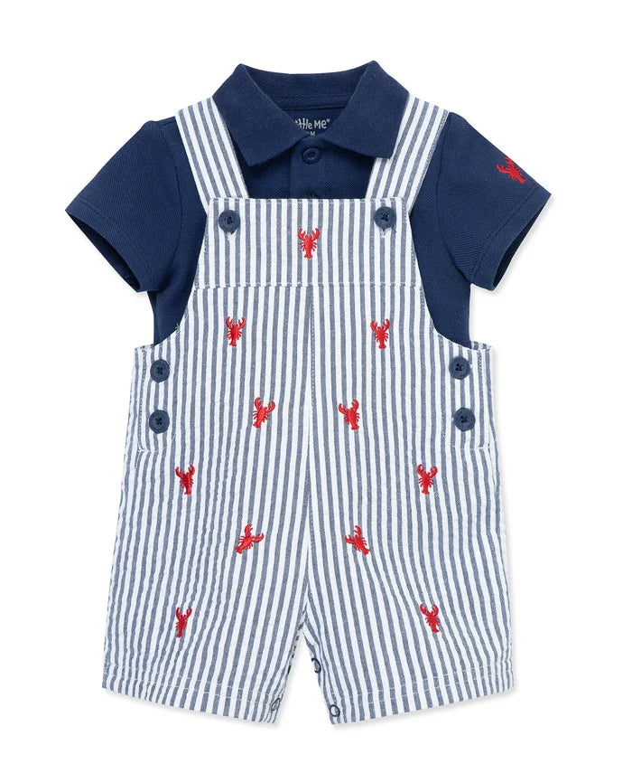 Navy Striped Lobster Shortall & Navy Polo