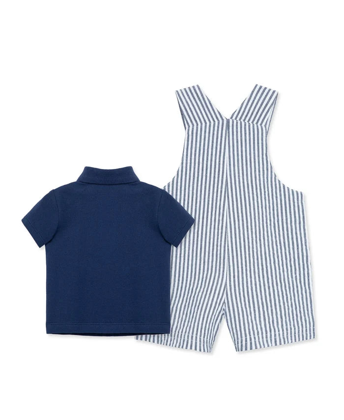Navy Striped Lobster Shortall & Navy Polo
