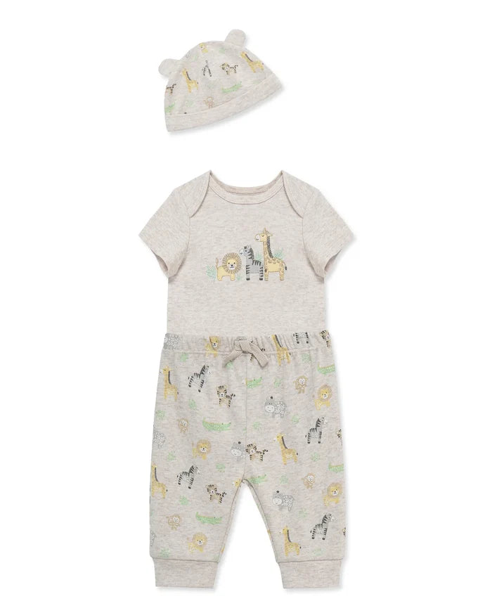 Neutral Jungle Bodysuit & Print Pant w Hat