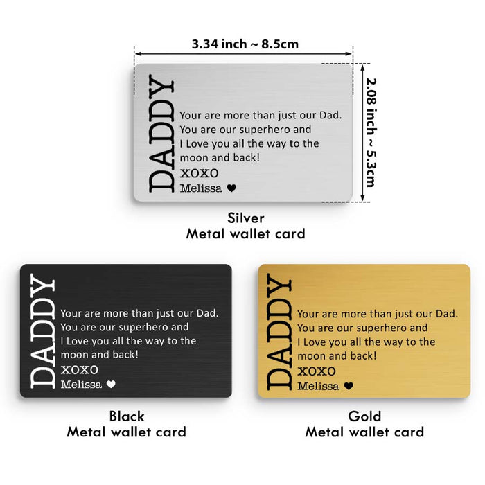 New Dad Wallet Card | Personalized First Fathers Day Gifts