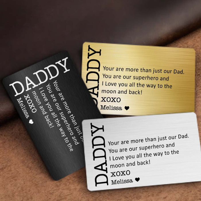 New Dad Wallet Card | Personalized First Fathers Day Gifts