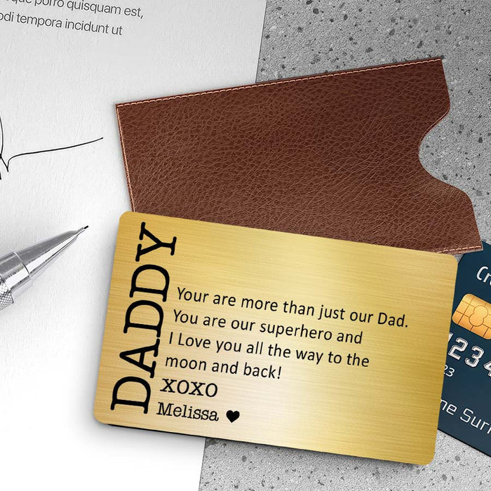 New Dad Wallet Card | Personalized First Fathers Day Gifts