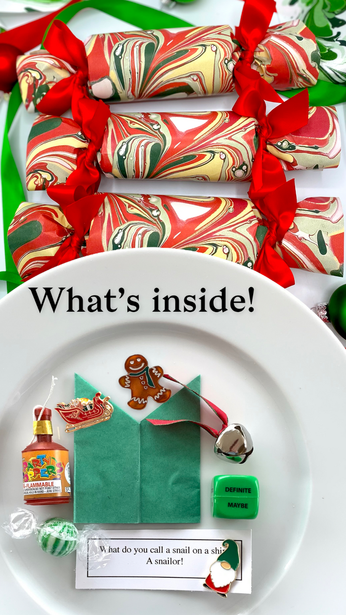 Noelle Party Cracker / Popper Set Of Six READY TO SHIP!