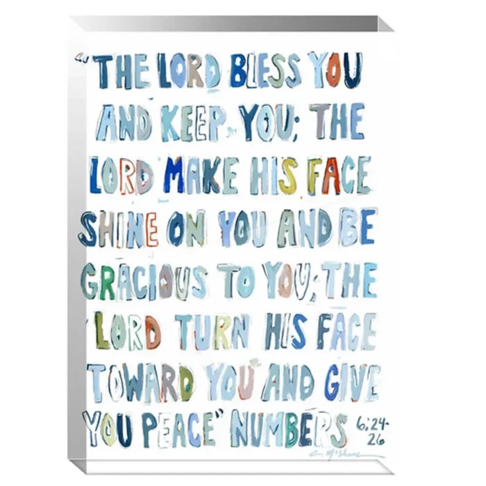 "Numbers 6: 24-26" acrylic shelfie