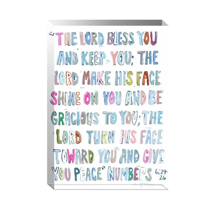 "Numbers 6: 24-26" acrylic shelfie