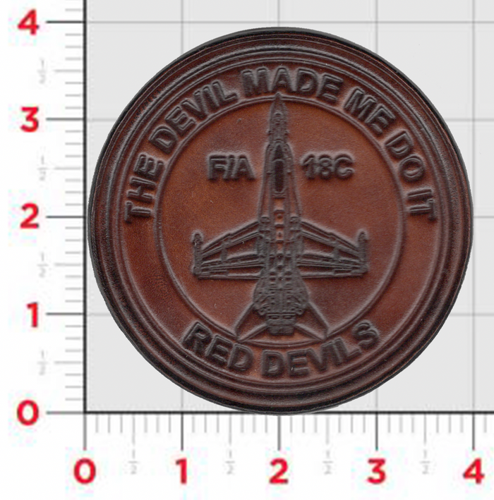 Official VMFA-232 Red Devils Leather Patch