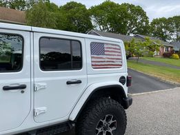 Old Glory Side Windows Printed Vinyl Decal