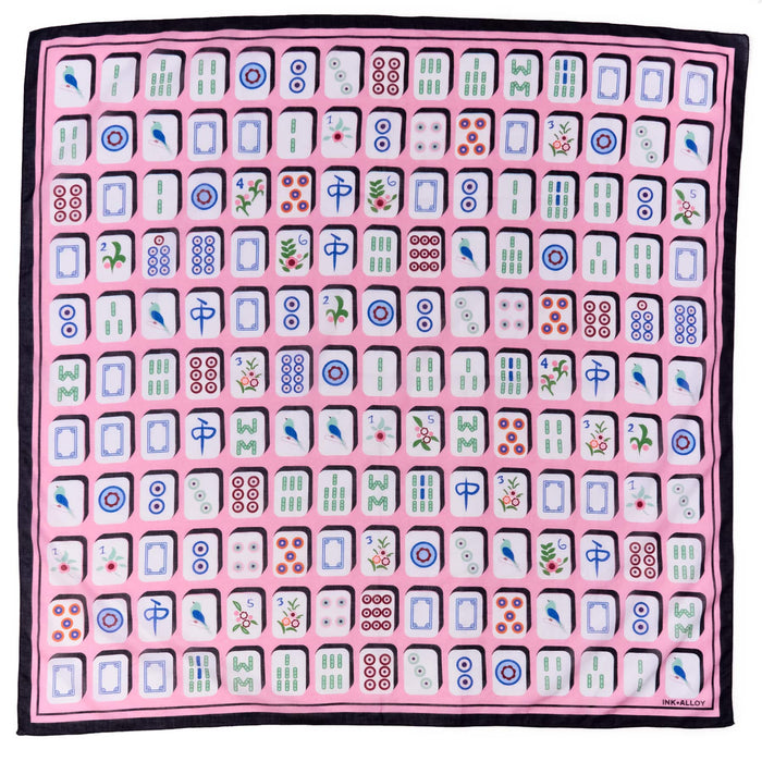 Olivia Square Scarf Mahjong Print 36x36 Scarf