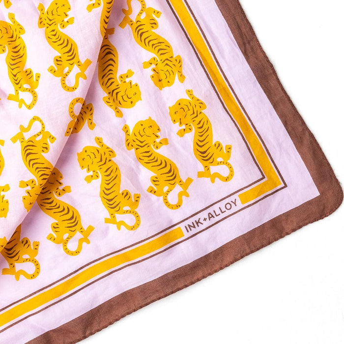 Olivia Square Scarf Tiger Print Scarf